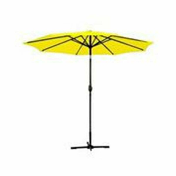 Propation 9 Ft. Aluminum Patio Market Umbrella Tilt with Crank - Yellow Fabric & Black Pole PR333888